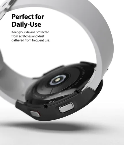 Vista 7 de Ringke Funda delgada [paquete de 2] compatible con Samsung Galaxy Watch 4 de 1.732 pulgadas, bisel Watch4 [solo marco] cubierta dura de Transparente