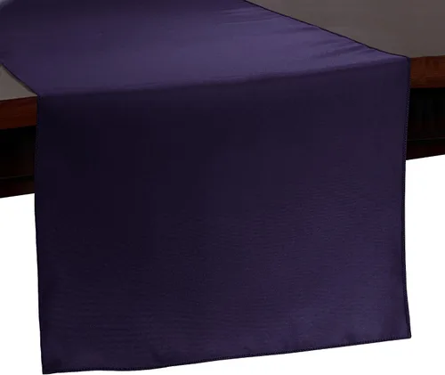 Vista 42 de ULTIMATE TEXTILE Camino de mesa de poliéster de 14 x 72 pulgadas, color azul aguamarina