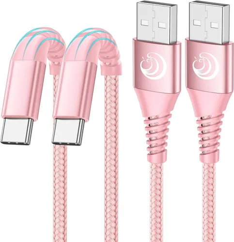 Vista 8 de Cable USB C de 3 pies, 3 unidades de carga rápida de nailon trenzado largo tipo C para Samsung Galaxy S24 S23 S22 S21 S10 S9 S8 A02s A03s A11 A12