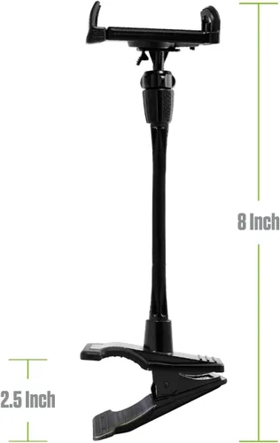 Vista 8 de Soporte flexible de cuello de cisne para teléfono celular y soporte para tableta con abrazadera. Soporte de clip para dormitorio, escritorio