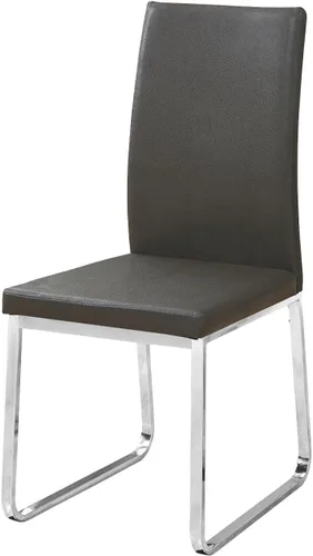 Vista 11 de Monarch Specialties I 1106 - Juego de 2 sillas de comedor, tapizadas, para cocina, comedor, aspecto de piel sintética, metal, negro, contemporánea