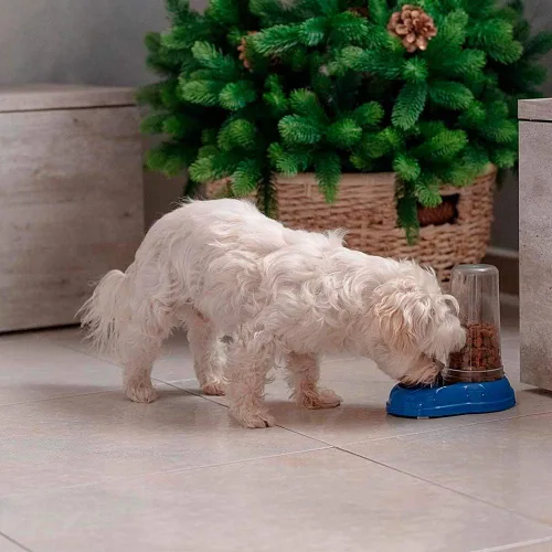 Vista 3 de Ferplast AZIMUT 600 Dispensador de alimentos o agua para perros y gatos Dispensador de alimentos secos Alimentador de agua 0,6 litros, fondo Blanco