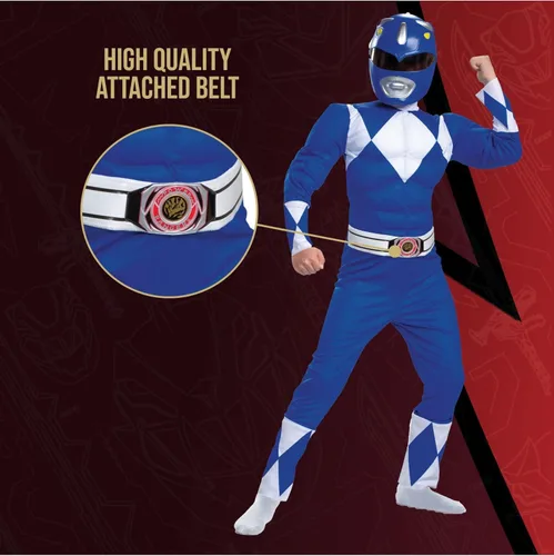 Vista 6 de Disfraz de Rangers azul para niños de Power Rangers