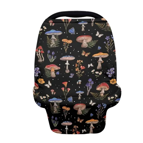 Vista 24 de Binienty Axolotl - Toldo para asiento de automóvil para mujer, diseño de delfín, con estampado de animales, para lactancia, estirable