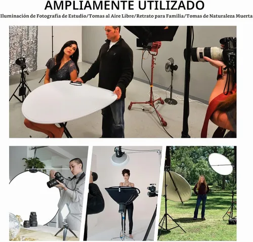 Vista 3 de Reflector con asa para fotografía, foto iluminación de estudio e iluminación para exteriores, 5 en 1. Selens. with Carrying Case, 5 in 1 Handle