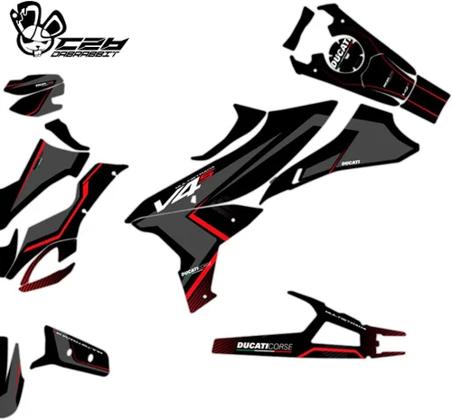 Vista 3 de Nuevo Kit gráfico para DUCATI Multistrada V4 S Full Graphic kit (RL-B) (GLOSSY)