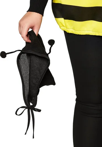 Vista 2 de Forum Novelties disfraz de abeja tamaño grande para mujer, PLUS, Negro Amarillo