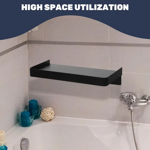Vista 8 de Cabilock Soporte móvil de acero inoxidable estante de baño estante de pared adhesivo pequeño montado en la pared Soporte adhesivo para teléfono
