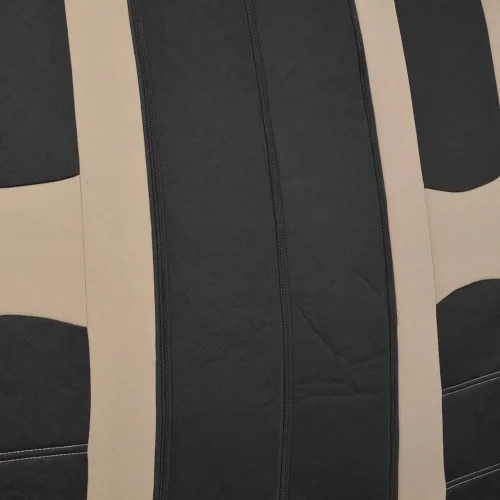 Vista 3 de Cubreasientos estilo deportivo Roma - Franjas deportivas, Beige
