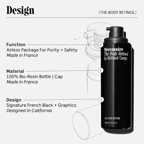 Vista 5 de Nécessaire The Body Duo - Gel de baño Santal + suero corporal de retinol para líneas finas y crepiness - Limpiador + tratamiento nocturno