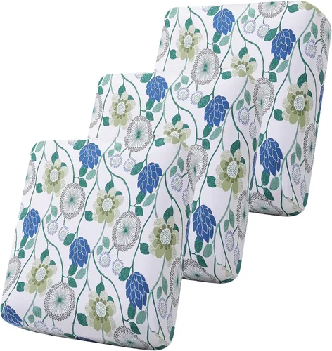 Vista 15 de Smiry Fundas de cojín de sofá estampadas, fundas elásticas suaves para sofá, fundas de sofá lavables antideslizantes, protector de muebles para Beige
