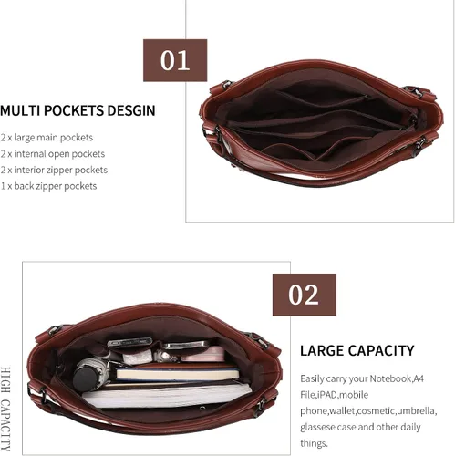 Vista 4 de Monederos para mujer, bolsos de hombro, bolsos de mano