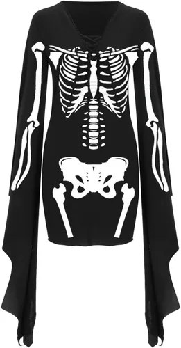 Vista 3 de Vestido gótico de talla grande para mujer, disfraz sexy de bruja de Halloween para adultos, disfraces de cosplay 2023, vestidos renacentistas