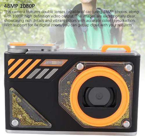 Vista 8 de Cámara digital 4K, cámara de vlogging de 48 MP con zoom digital 8X, enfoque automático, cámaras compactas de punto y disparo para fotografía