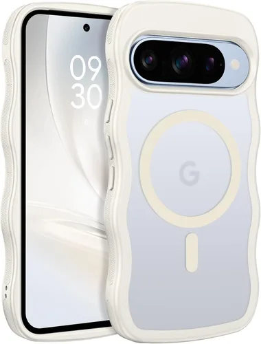 Vista 27 de BENTOBEN Funda magnética para Google Pixel 10, bonita funda rizada ondulada Pixel10 [compatible con MagSafe], antideslizante, a prueba de golpes