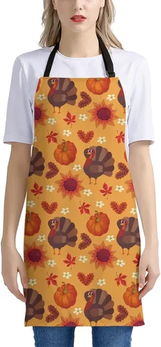 Vista 41 de Dreaweet Delantal de cocina unisex con cuello ajustable de Navidad