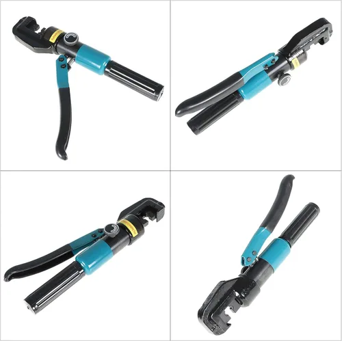 Vista 6 de Herramienta hidráulica de mano de 10 toneladas con 9 pares de troqueles y cortador de cables para accesorios de barandilla de cable de acero
