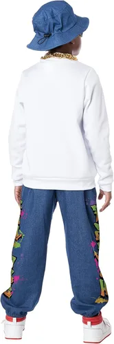 Vista 4 de Disfraz de Halloween para niños de hip hop de los 90, Multicolor
