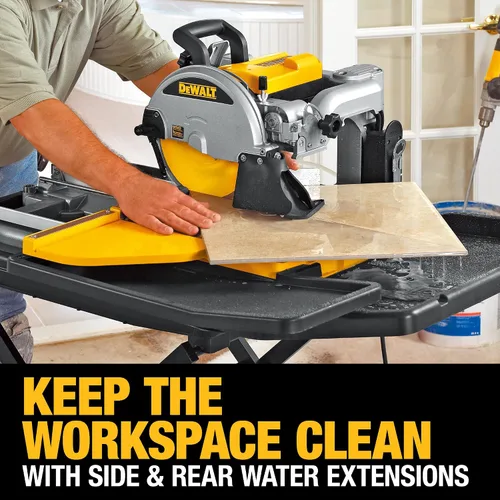 Vista 8 de DEWALT Sierra para baldosas húmedas con soporte, 10 pulgadas, con cable (D24000S)