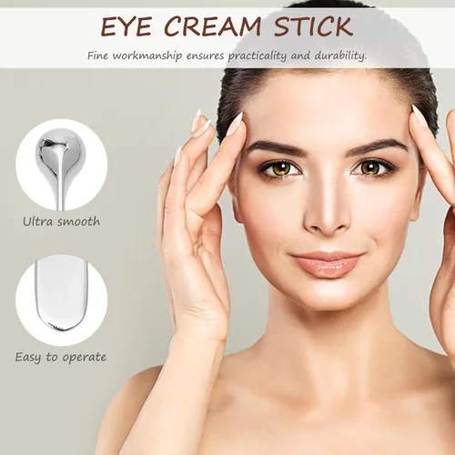 Vista 7 de Lurrose 3 unids aplicador de crema de ojos Rodillo Varita Stick Loción Facial Crema Facial Cuchara Espátula de Maquillaje Cuidado de la Piel