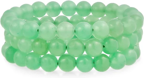 Vista 42 de Bling Jewelry Juego de 3 pulseras elásticas unisex apilables con cuentas redondas de 0.315 pulgadas para mujeres, adolescentes y hombres, multihebra
