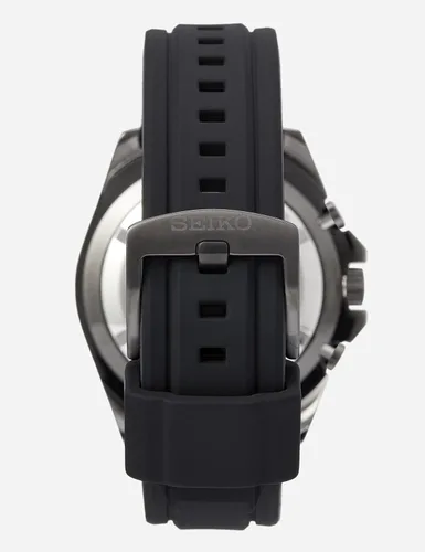Vista 4 de Seiko - Reloj de cuarzo para hombre de acero inoxidable con correa de silicona