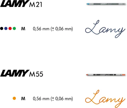 Vista 6 de Lamy Set de 1 bolígrafo ST Twin Pen 645 con sistema de bolígrafo de acero inoxidable y lápiz en plata y 1 estuche de cuero genuino en negro para dos
