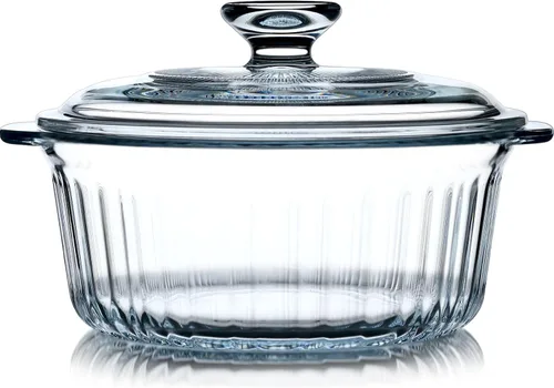 Vista 10 de NUTRIUPS Cacerola de vidrio ovalada de 1.9QT con tapa de vidrio, vidrio borosilicato, cacerola ovalada para horno, plato de hornear con tapa