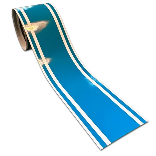 Vista 4 de Calcomanía de vinilo de rayas de carreras de 4 x 72 pulgadas para automóvil (3M dorado metálico)