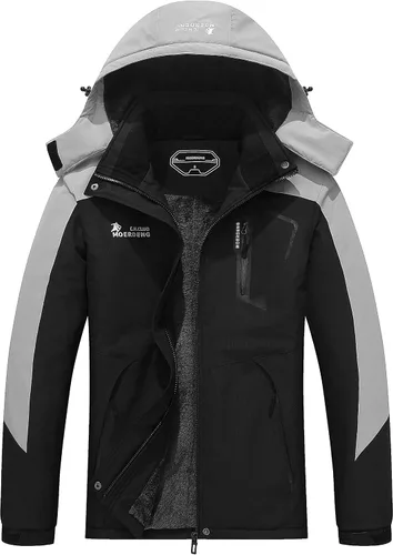 Vista 16 de MOERDENG Chaqueta de esquí para mujer, abrigo cálido de invierno Rosered Camo
