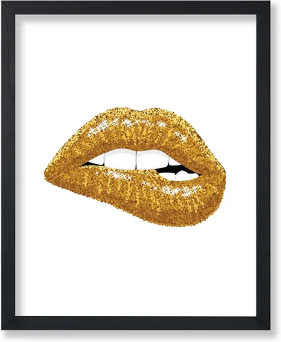 Vista 17 de Poster Master Impresión de labios dorados, póster de mordida de labio, arte moderno y minimalista, regalo bohemio para hombres y mujeres, diseño