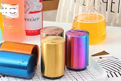 Vista 5 de Abrebotellas, abridor de botellas magnético con captador de tapa, picnic, camping, barbacoa, viaje (negro)
