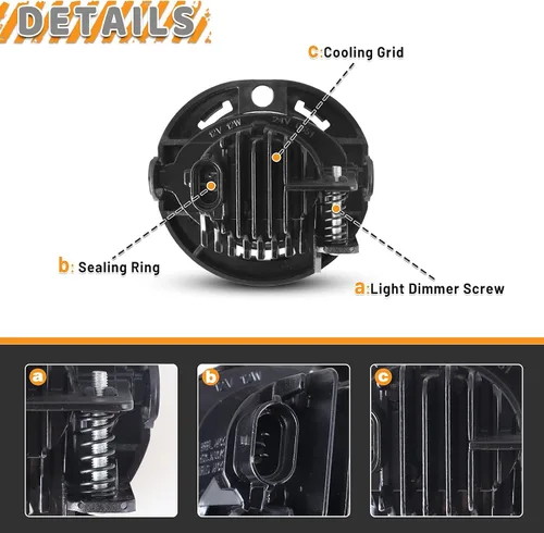 Vista 4 de Conjunto de luces antiniebla LED para Jeep Grand Cherokee 2014
