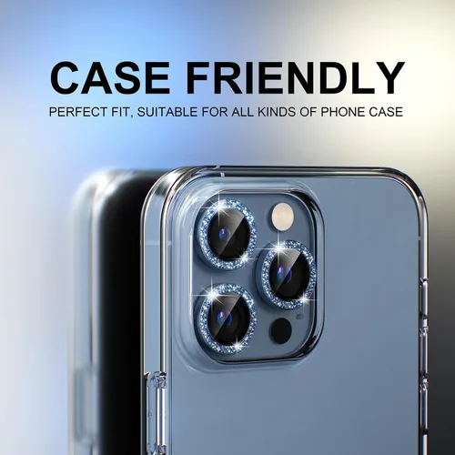 Vista 338 de Choiche Compatible para iPhone 16 Pro/iPhone 16 Pro Max Protector de Lente de Cámara, Vidrio Templado 9H Protector de Pantalla de Cubierta de Cámara