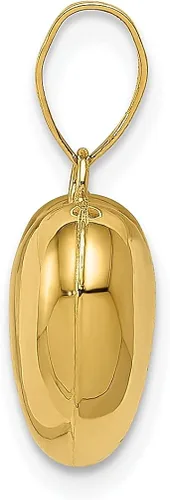 Vista 2 de Collar con dije de corazón 3 D de oro amarillo de 14 quilates, joyería fina inflada para mujer, regalos para ella