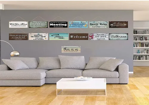 Vista 4 de Letrero de madera de 4 x 16 pulgadas para decoración del hogar o regalo, We Interrupt This Marriage for Football Season Colgante, placas artísticas