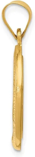 Vista 2 de Diamond2Deal Colgante de medalla milagrosa de oro amarillo pulido y satinado de 14 k para mujer (L- 1.083 in W- 0.551 in), Oro amarillo, No es una