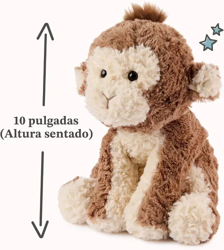 Vista 2 de GUND Cozys Collection Monkey - Peluche de mono para edades de 1 año en adelante, marrón, 10 pulgadas