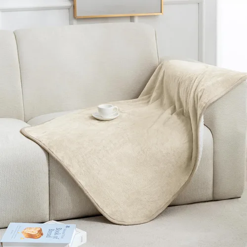 Vista 38 de gogobunny Manta de cama impermeable, manta reversible de forro polar Sherpa para perro, cachorro y gato, funda para muebles que protege la cama Beige
