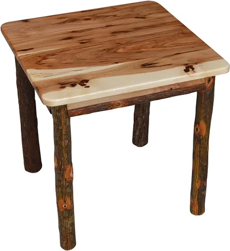 Vista 6 de Mesa auxiliar cuadrada grande de nogal teñido natural Amish Natural Stain