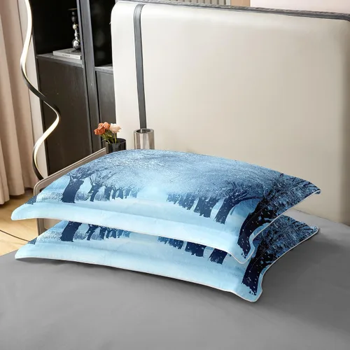 Vista 22 de Funda de edredón de árbol de Navidad 100% algodón natural, juego de ropa de cama de copos de nieve de Navidad para niños y niñas, funda de edredón