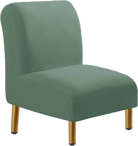 Vista 24 de HAOYONG - Funda de silla sin brazos de acento, funda elástica para silla deslizante con estampado, fundas protectoras para muebles, fundas