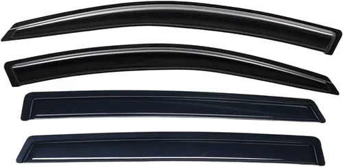 Vista 6 de Lightronic Visor de ventana con clip extra duradero en canal para auto, se ajusta a Honda Pilot 2016-2022 (EXCLUYENDO Touring), protector contra