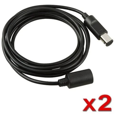 Vista 3 de 2x 6FT Controller Extension Cable For Wii GameCube GCN