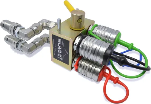 Vista 3 de Summit Hydraulics Multiplicador hidráulico manual, válvula divisor/desviadora SCV con acopladores y accesorios de Ag