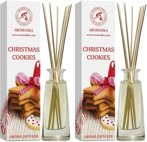 Vista 10 de Difusor de aroma de galletas navideñas de 3.4 onzas líquidas, difusor de junco, fragancia para habitación, fragancia para el hogar, ambientador