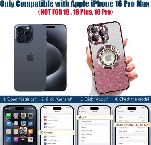 Vista 189 de Misscase Funda magnética con purpurina para iPhone 11 compatible con MagSafe, protección completa, delgada, a prueba de golpes, antiarañazos