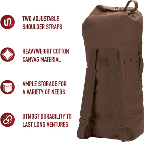 Vista 23 de Rothco Bolso de lona de doble correa para hombre