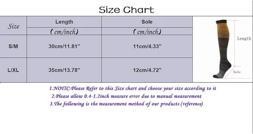 Vista 2 de BJUTIR Calcetines de compresión para mujeres y hombres, 20-30 Mmhg, 3 pares de calcetines altos hasta la rodilla degradados, soporte de circulación