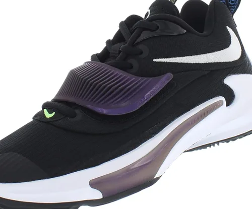 Vista 2 de Nike Tenis de baloncesto Freak 3 (GS) para niños, NegroBlanco-Negro